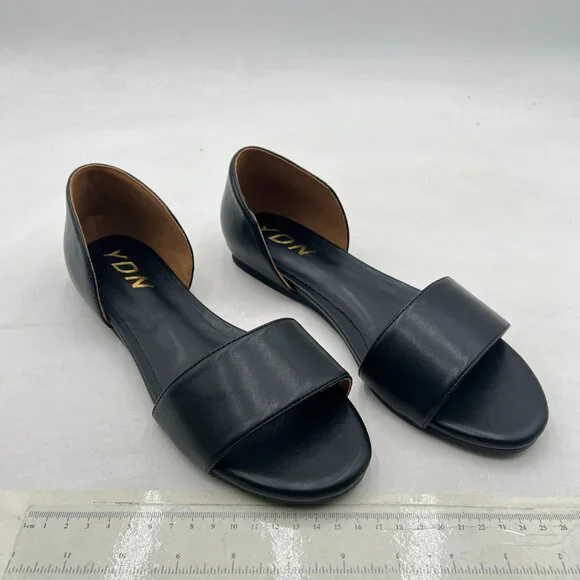 YDN Black Open-Toe Sandals - Picture 4 of 10